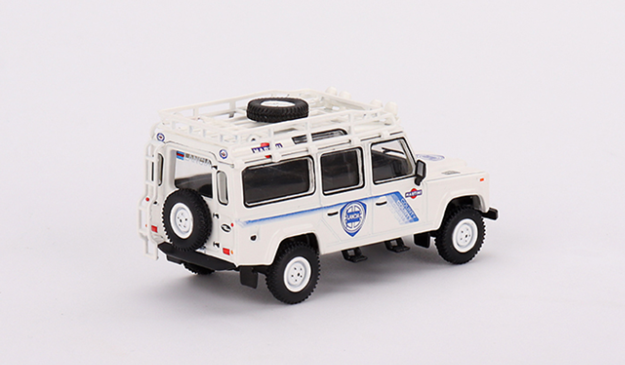 1/64 Mini GT 1991 Land Rover Defender 110 Safari Rally Martini Racing Support Vehicle Diecast Car Model 