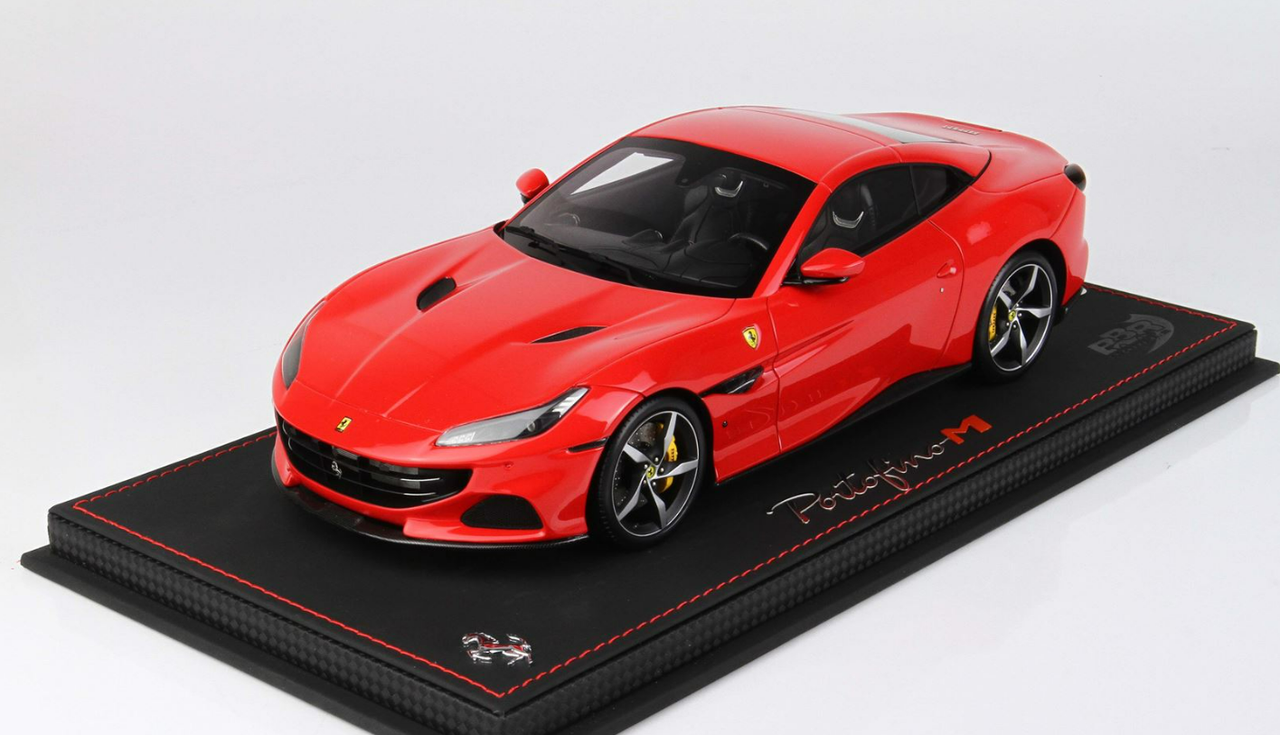 1/18 BBR Ferrari Portofino M Closed Roof (Rosso Corsa Red) Resin Car Model Limited 99 Pieces