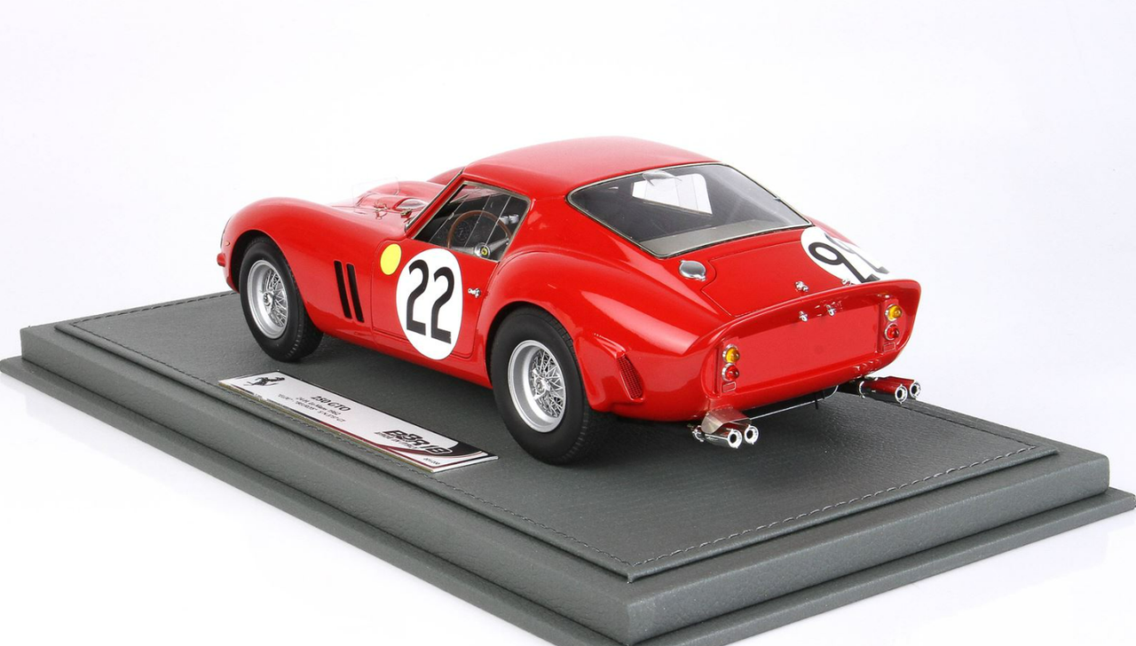 1/18 BBR 1962 Ferrari 250 GTO Le Mans #22 (Rosso Corsa Red) Resin Car Model Limited 200 Pieces