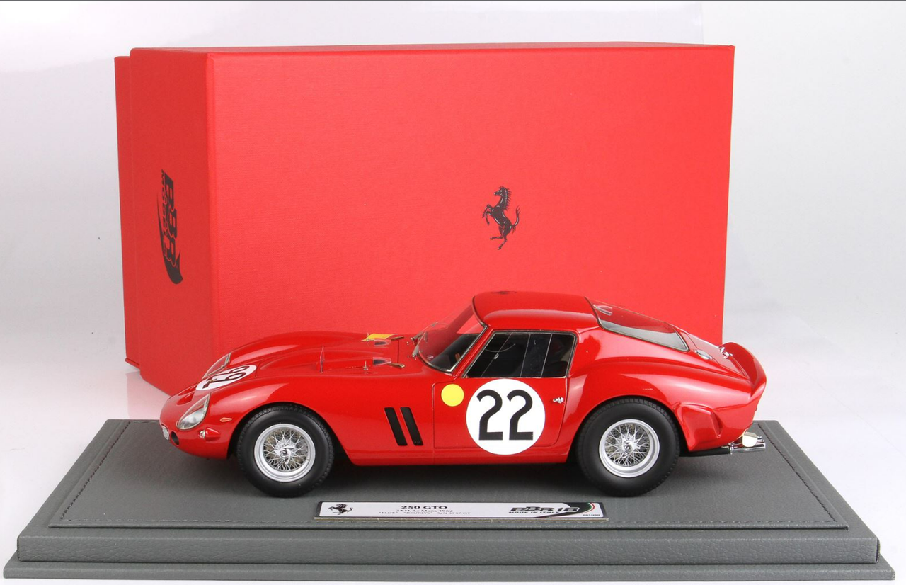 1/18 BBR 1962 Ferrari 250 GTO Le Mans #22 (Rosso Corsa Red) Resin Car Model Limited 200 Pieces