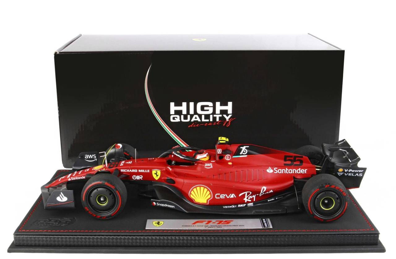 1/18 BBR 2022 Formula 1 Ferrari F1-75 BAHRAIN GP Carlos Sainz 