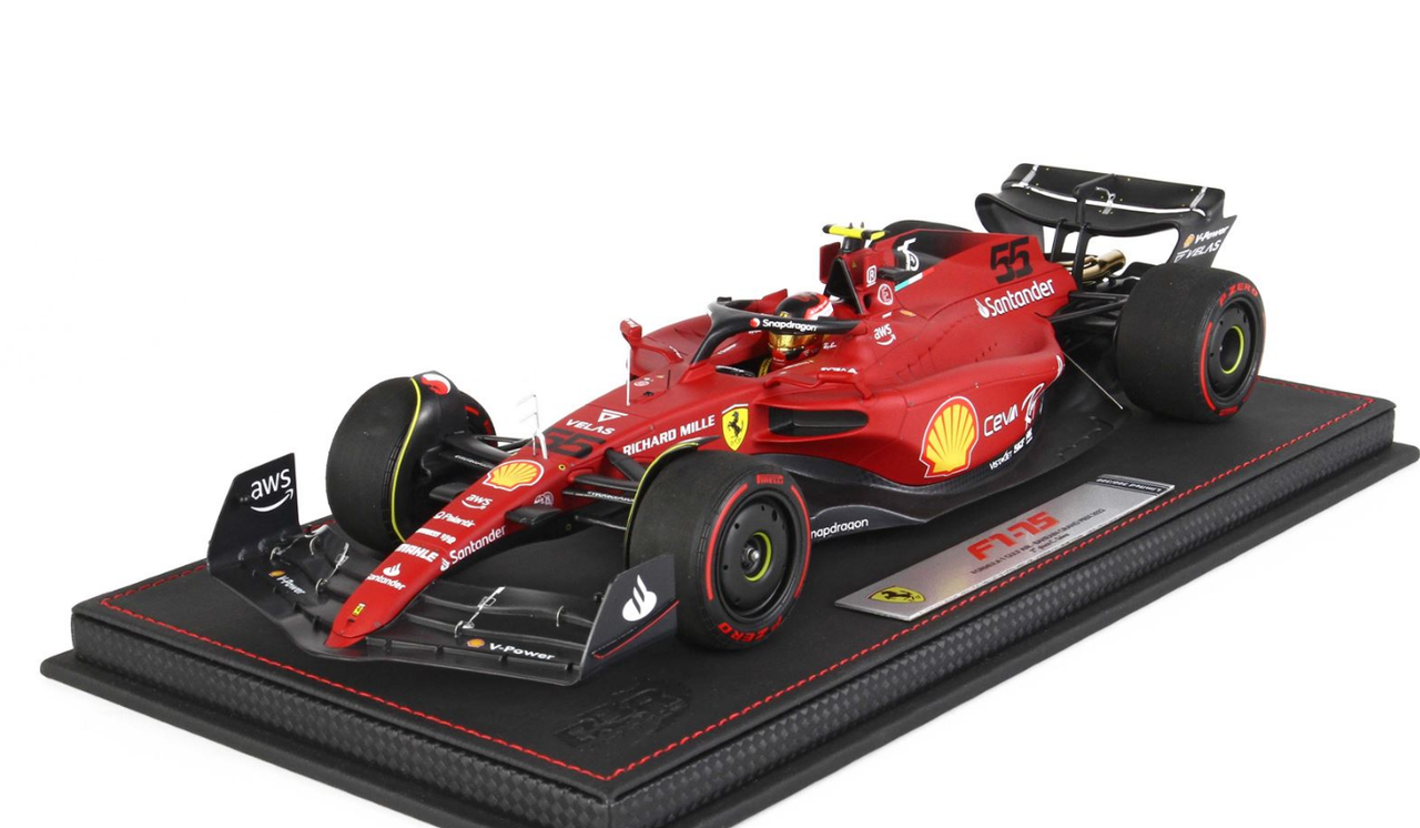 1/18 BBR 2022 Formula 1 Ferrari F1-75 BAHRAIN GP Carlos Sainz Diecast Car  Model Limited 300 Pieces