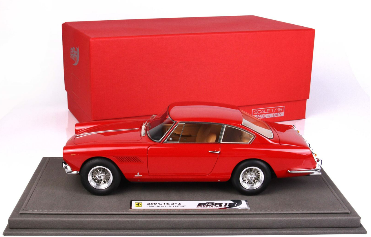 1/18 BBR 1960 Ferrari GTE 2+2 I Series (Red) Resin Car Model Limited 136 Pieces