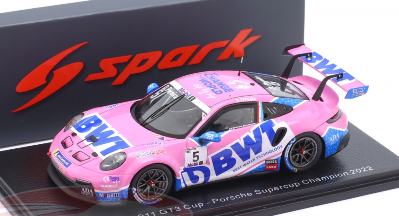 1/43 Spark 2022 Porsche 911 GT3 Cup No.5 Porsche Supercup Champion Dylan Pereira Car Model