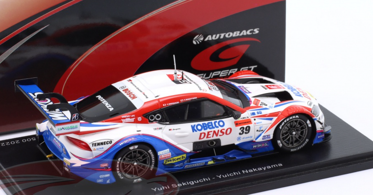 1/43 Spark 2022 Toyota DENSO KOBELCO SARD GR Supra No.39 TGR TEAM SARD  SUPER GT GT500 Yuhi Sekiguchi - Yuichi Nakayama Car Model