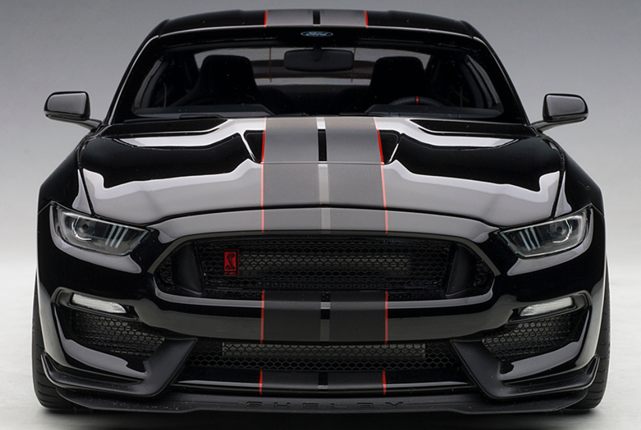 1/18 AUTOart Ford Mustang Shelby GT350R (Shadow Black with Black Stripes) Car Model