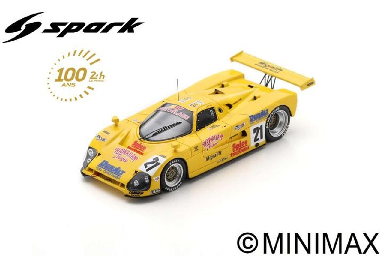 1/43 Spark 1989 Spice SE 89 C No.21 24H Le Mans G. Spice - R. Bellm - L. Saint James Car Model