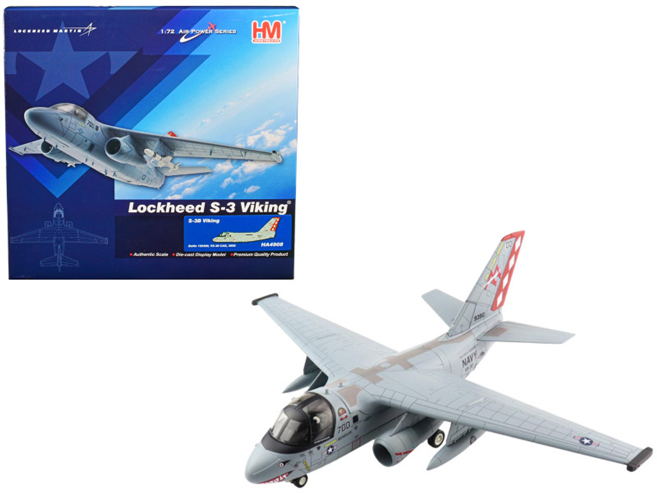 Lockheed S-3B Viking Aircraft "VS-30 CAG" (2005) "Air Power Series" 1/72 Diecast Model by Hobby Master