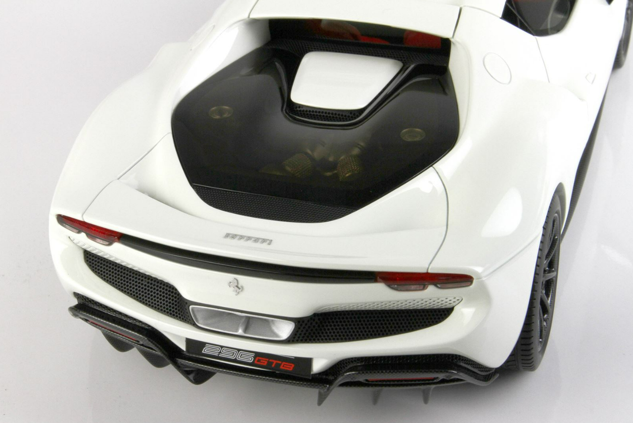 1/18 BBR Ferrari 296 GTB (Bianco White) Resin Car Model Limited 48 Pieces -  LIVECARMODEL.com