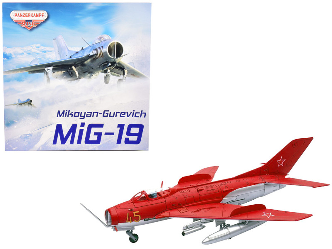 Mikoyan-Gurevich MiG-19S Farmer C Fighter Aircraft "Yellow 45" "VVS Display Team Soviet Air Force Kubinka Air Base" (1960) "Wing" Series 1/72 Diecast Model by Panzerkampf