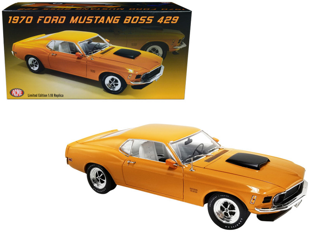 1/18 ACME 1970 Ford Mustang  Boss 429 (Grabber Orange) Diecast Car Model
