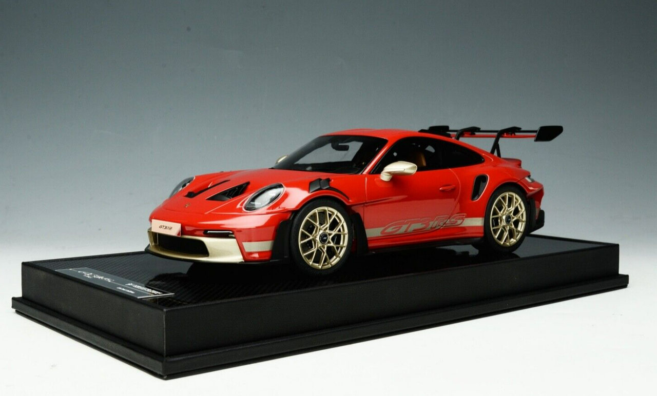 1/18 TP Timothy & Pierre Porsche 911 992 GT3 RS (Dark Red with Gold Wheels) Resin Car Model Limited
