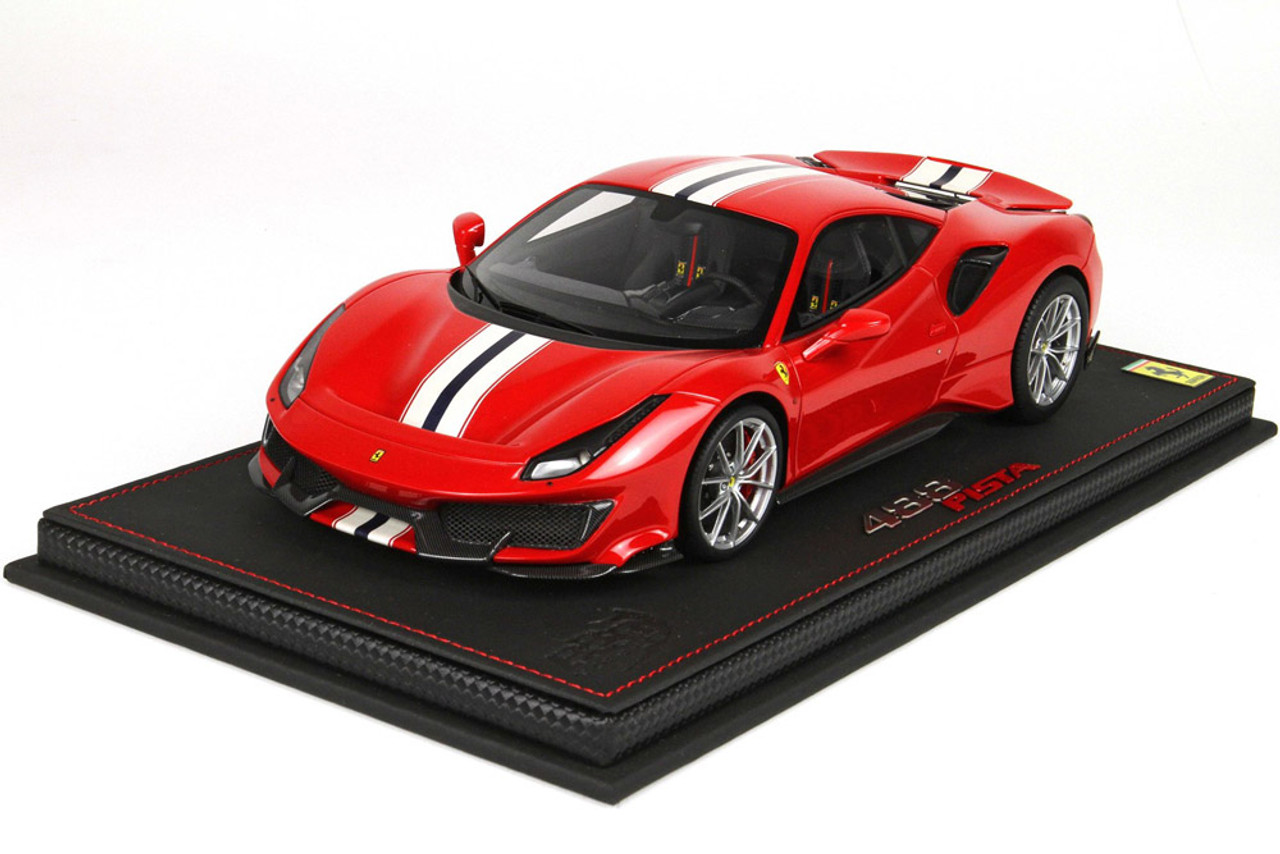 1/18 BBR Ferrari 488 Pista 2018 10台限定 1/18 BBR Ferrari 488 Pista (Red w/ White Stripe) Resin Car