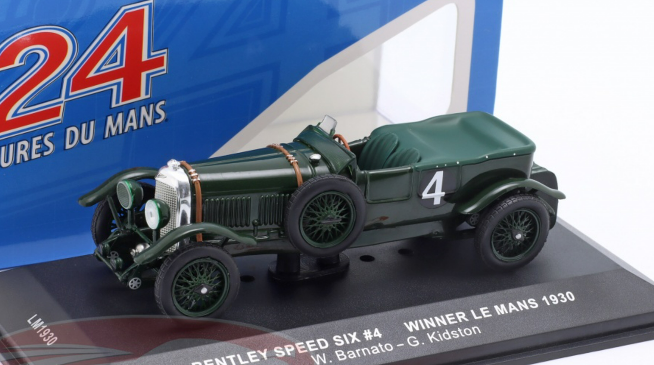 1/43 Ixo 1930 Bentley Speed Six #4 Winner 24h LeMans Bentley Motors Ltd. Woolf Barnato, Glen Kidston Car Model