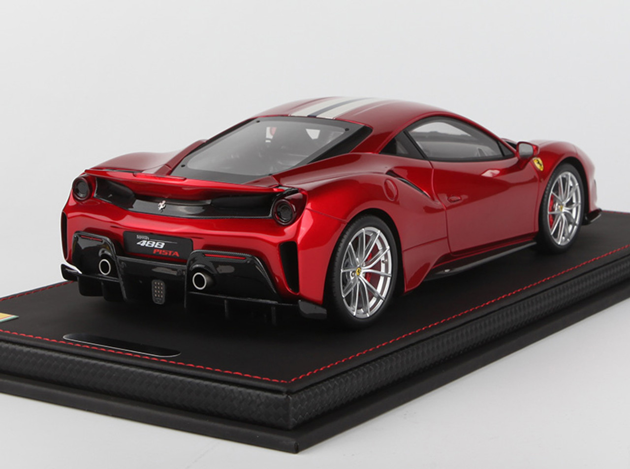 1/18 BBR Ferrari 488 Pista Rosso Fuoco (Metallic Red w/ White Stripe) Resin Car Model Limited 48 Pieces