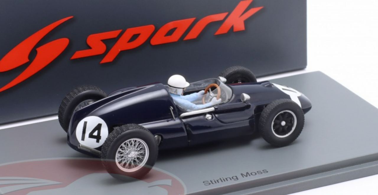 1/43 Spark 1959 Formula 1 Stirling Moss Cooper T51 #14 Winner Italian GP Car Model