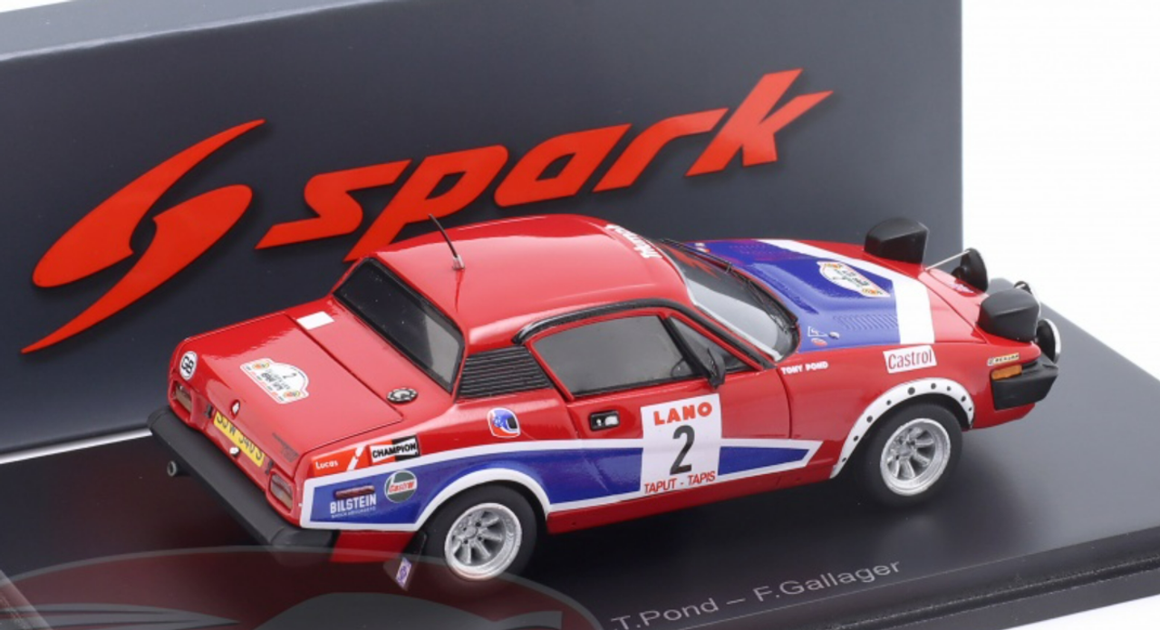 1/43 Spark 1978 Triumph TR7 V8 #2 winner Rallye Ypres British Leyland Cars Tony Pond, Fred Gallagher Car Model