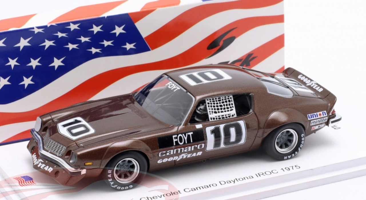 1/43 Spark 1974-1975 Chevrolet Camaro #10 2nd IROC Daytona Anthony Joseph Foyt Car Model