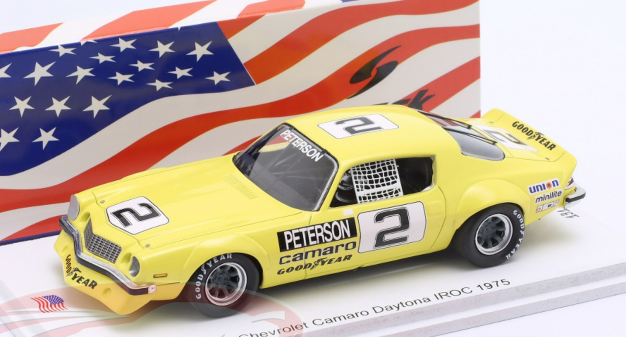 1/43 Spark 1974-1975 Chevrolet Camaro #2 7th IROC Daytona David Pearson Car Model