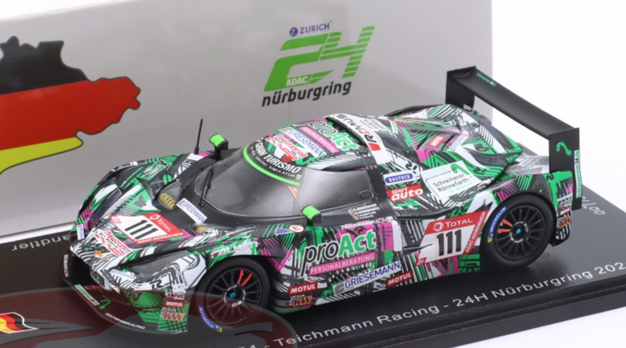 1/43 Spark 2021 KTM X-Bow GT4 #111 24h Nürburgring Teichmann Racing Georg Griesemann, Maik Rönnefarth, Yves Volte, Tim Sandtler Car Model