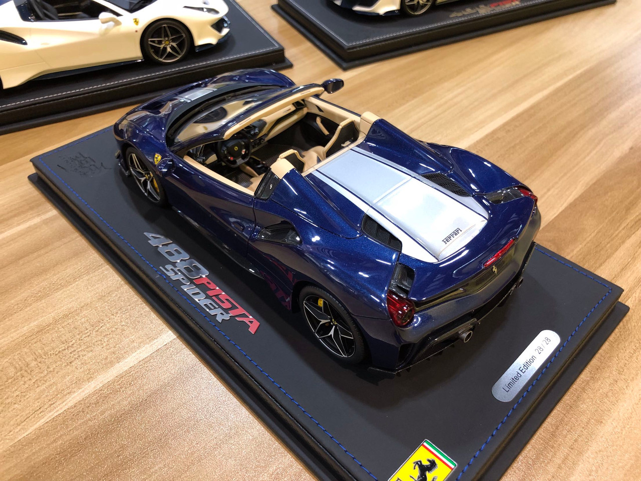 1/18 BBR Ferrari 488 Pista Spider (Blue) Resin Car Model Limited