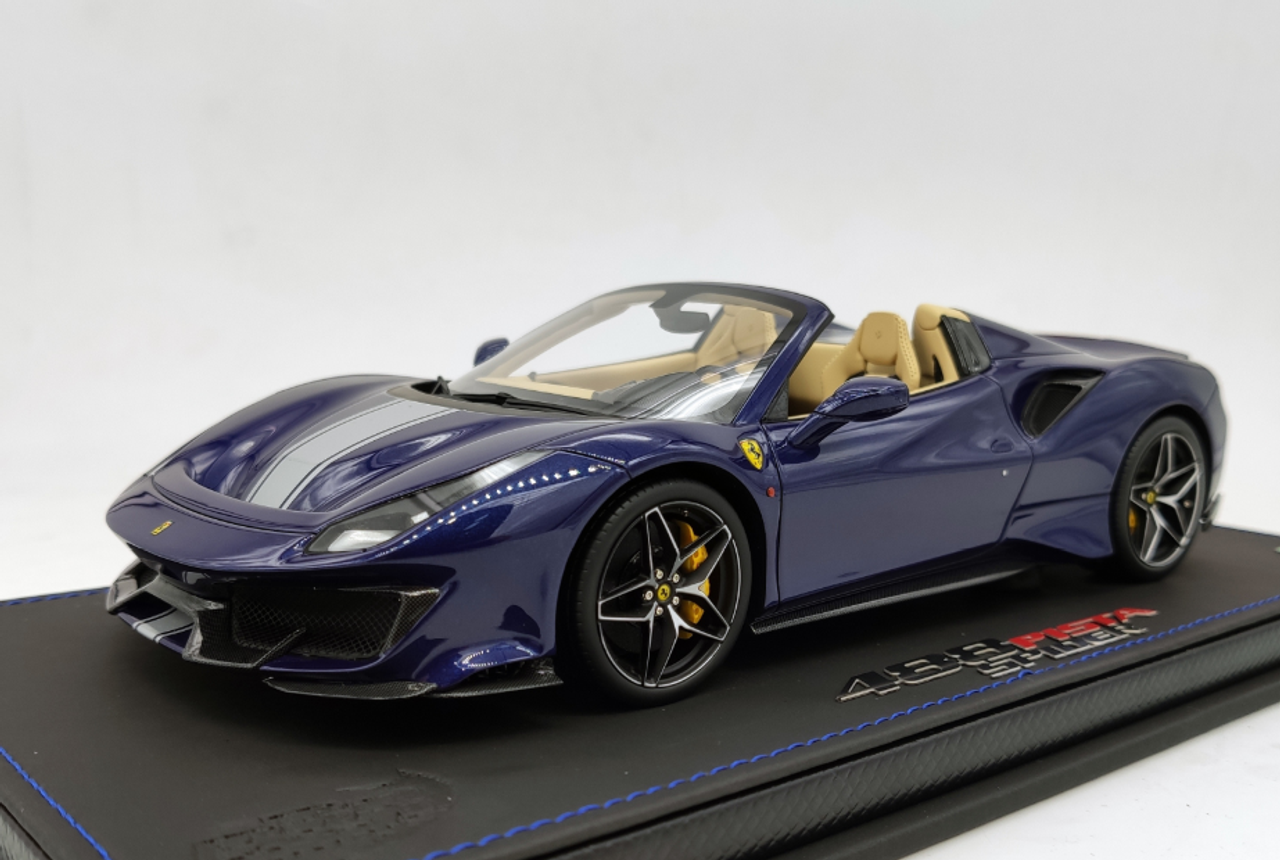 1/18 BBR Ferrari 488 Pista Spider (Blue) Resin Car Model Limited 28 Pieces