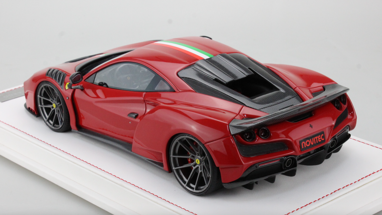 1/18 Ivy Ferrari F8 Novitec (Rosso Corsa Red with Italian Stripes) Resin Car Model Limited 199 Pieces