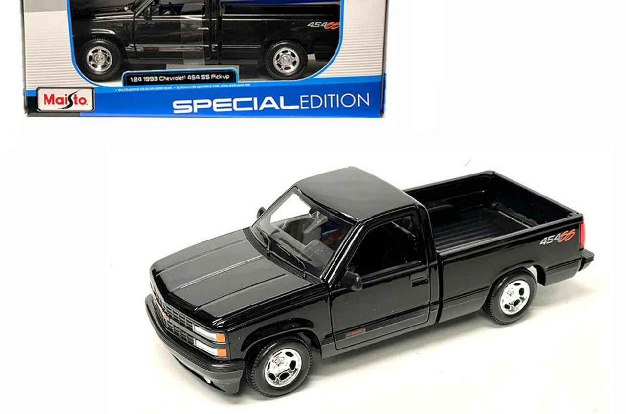 1/24 Maisto 1993 Chevrolet 454 SS Pick-up (Black) Diecast Car Model