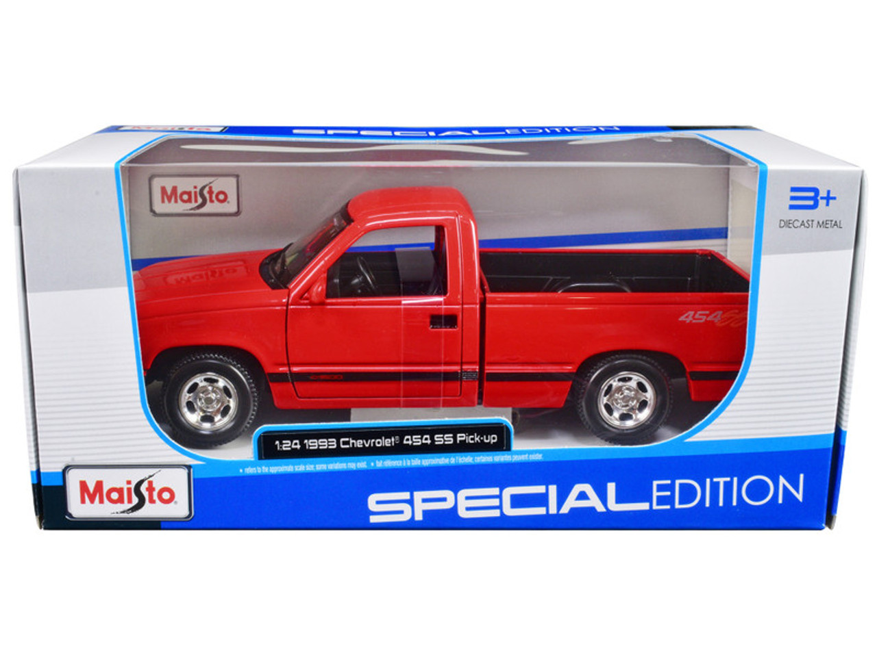 1/24 Maisto 1993 Chevrolet 454 SS Pick-up (Red) Diecast Car Model