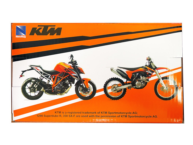 KTM 450 SX-F Dirt Bike Motorcycle Orange and White 1/12 Diecast