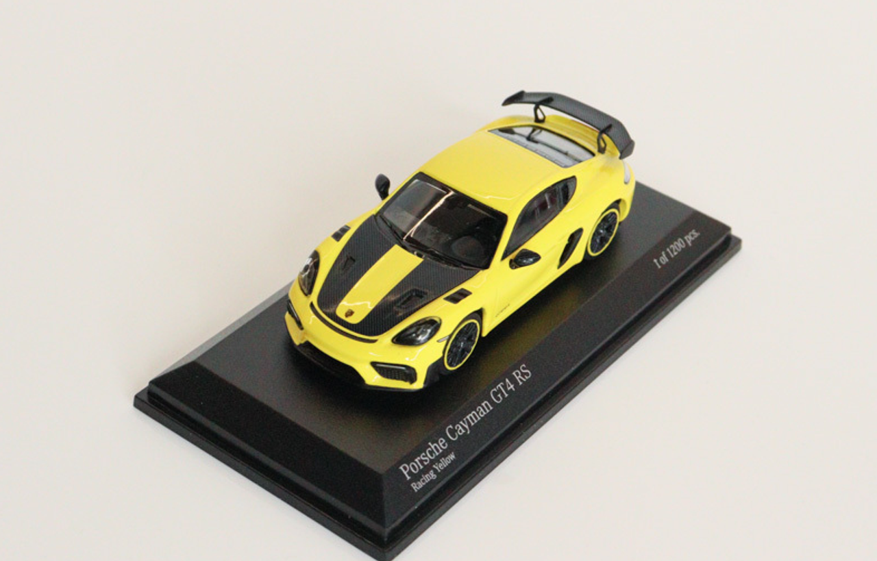 1/64 Tarmac Works Porsche Cayman GT4 RS Yellow - LIVECARMODEL.com