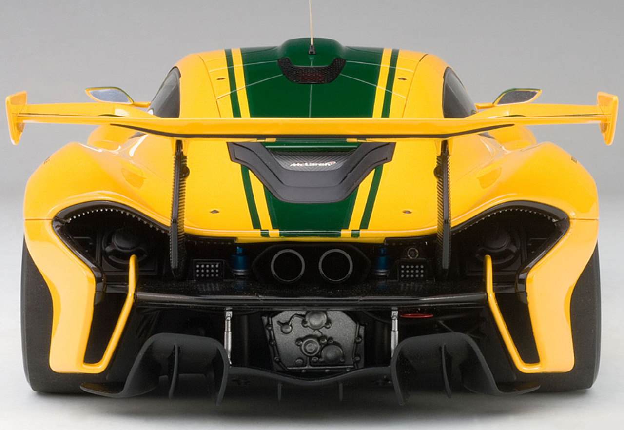 1/18 AUTOart McLaren P1 GTR 2015 Geneva Motor Show (Yellow with Green Stripes #51) Car Model