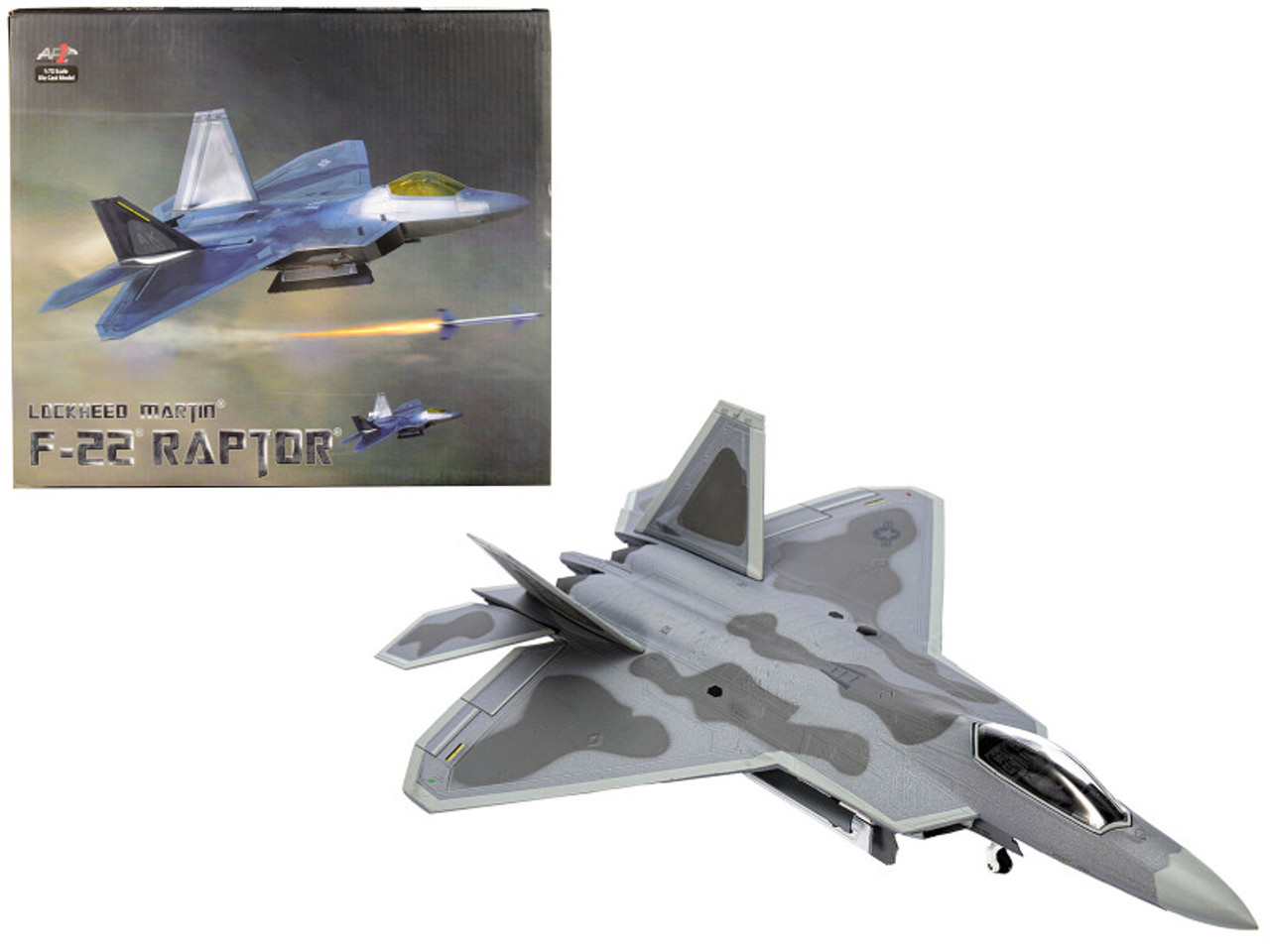 Lockheed Martin F-22 Raptor Fighter Aircraft "Pair-O-Dice" "90th FS Elmendorf AFB" 1/72 Diecast Model by Air Force 1