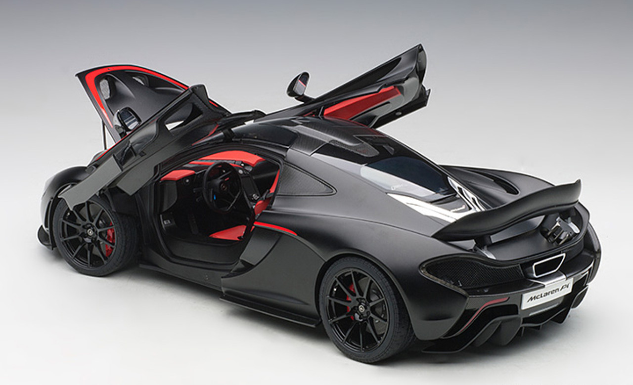 1/12 AUTOart McLaren P1 (Matte Black with Red Accents) Car Model