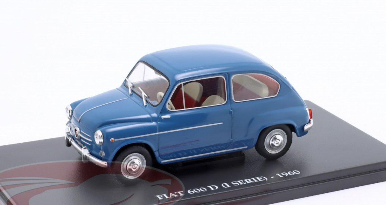 1/24 Ixo 1960 Fiat 600D series 1 (Blue) Car Model