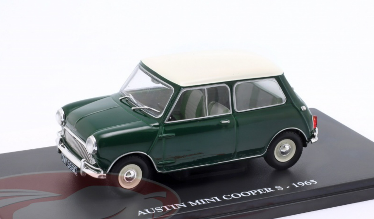 1/24 Ixo 1965 Austin Mini Cooper S (Green) Car Model - LIVECARMODEL.com