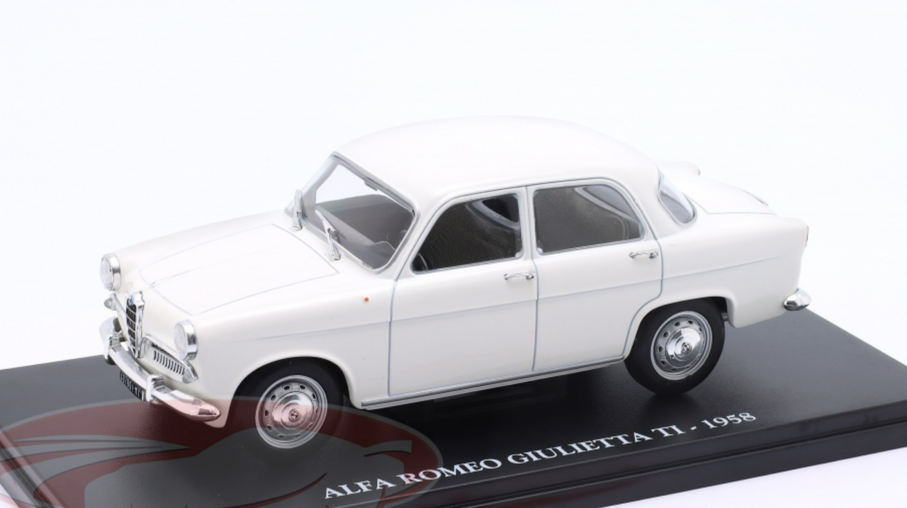 1/24 Ixo 1958 Alfa Romeo Giulietta TI (White) Car Model