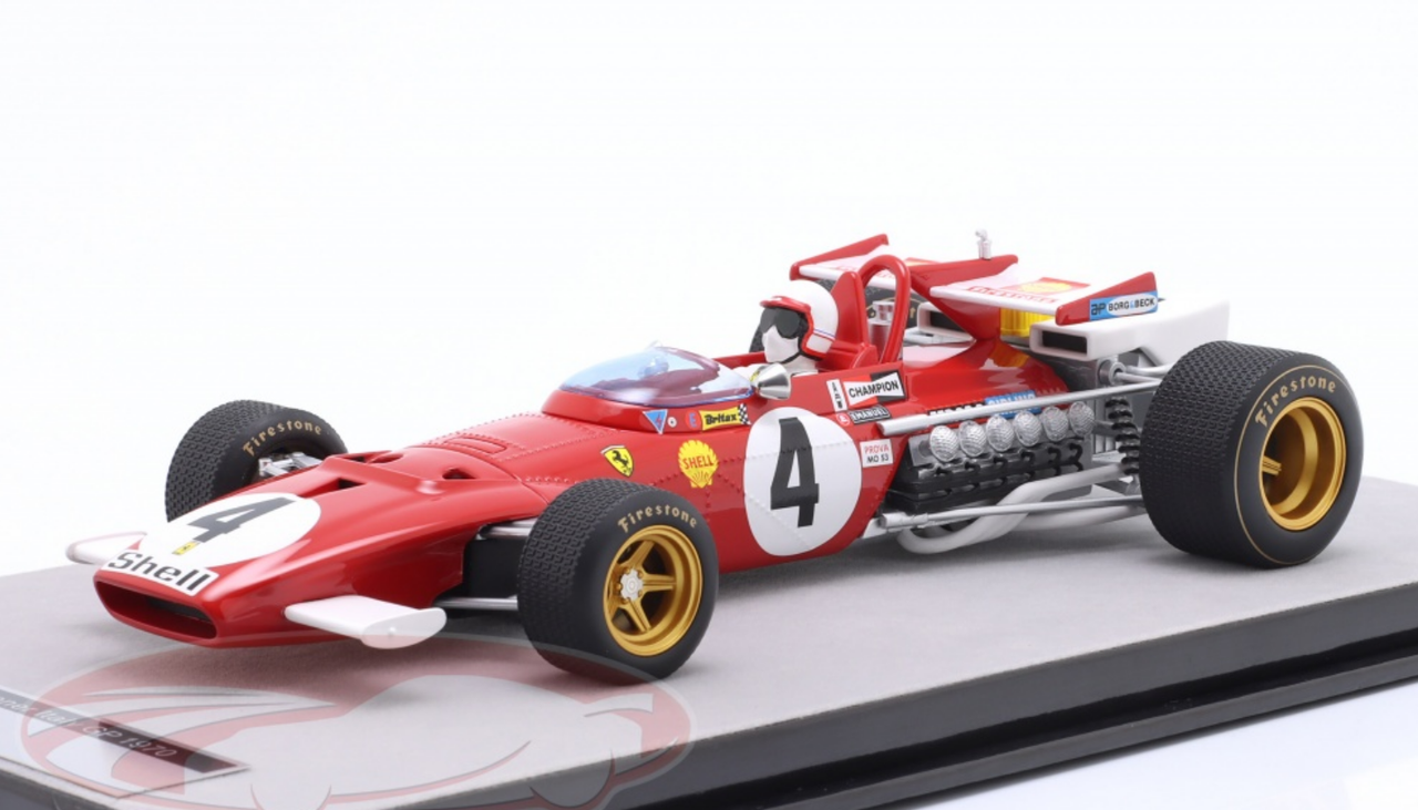 1/18 Tecnomodel 1970 Formula 1 Clay Regazzoni Ferrari 312B #4 Winner Italy GP Resin Car Model