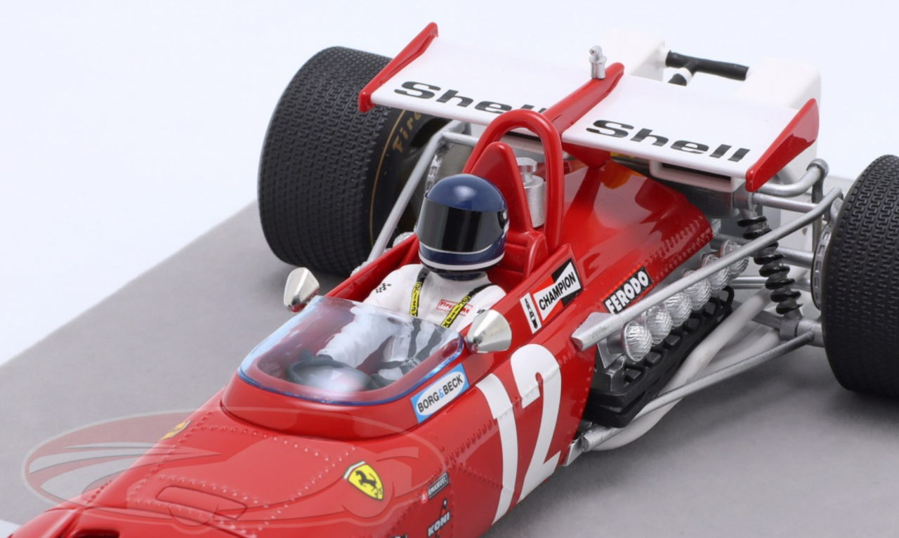 1/18 Tecnomodel 1970 Formula 1 Jacky Ickx Ferrari 312B #12 Winner Austria GP Resin Car Model
