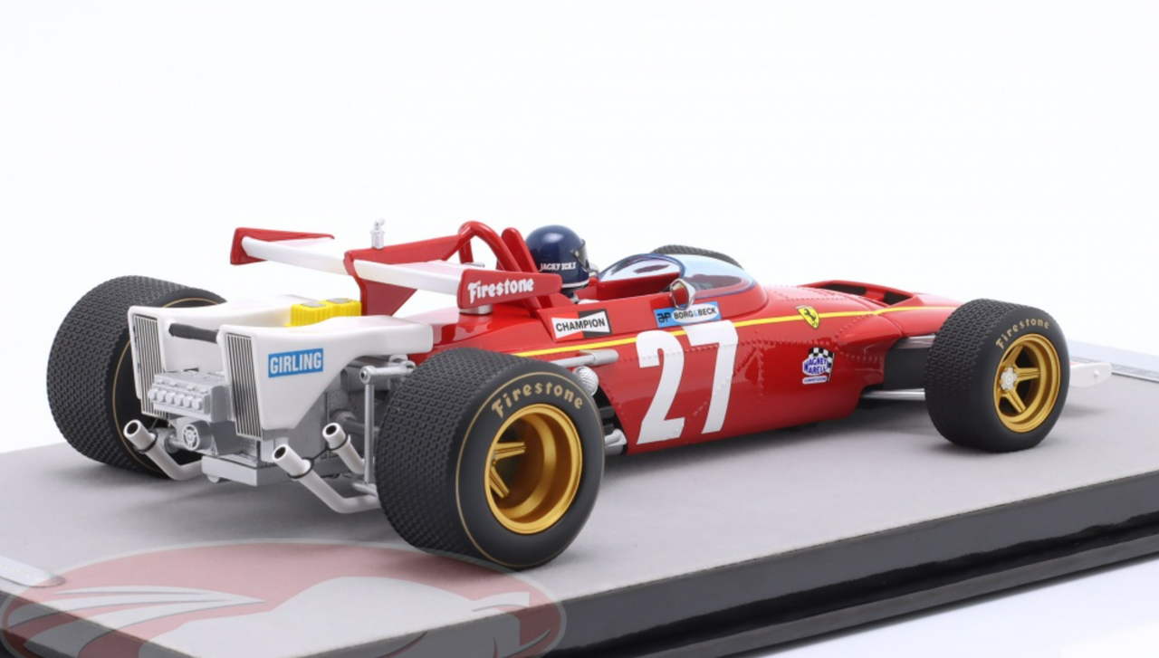 1/18 Tecnomodel 1970 Formula 1 Jacky Ickx Ferrari 312B #27 Belgium GP Resin Car Model