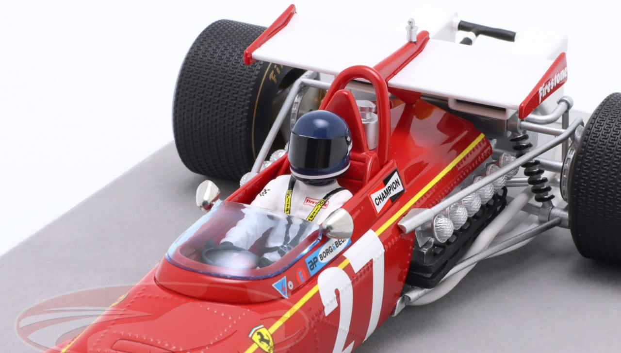 1/18 Tecnomodel 1970 Formula 1 Jacky Ickx Ferrari 312B #27 Belgium GP Resin Car Model