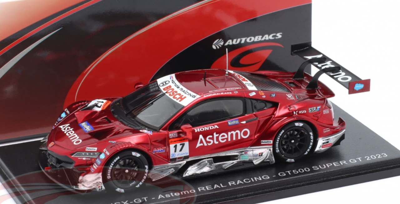 1/43 Spark 2023 Astemo NSX-GT No.17 Astemo REAL RACING GT500 SUPER GT  Koudai Tsukakoshi - Nobuharu Matsushita Resin Car Model