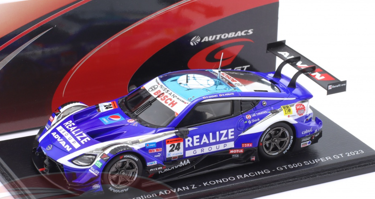 1/43 Spark 2023 REALIZE Corporation ADVAN Z No.24 KONDO  RACING  GT500 SUPER GT Daiki Sasaki - Kohei Hirate Resin Car Model