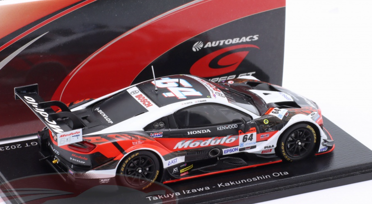 1/43 Spark 2023 Modulo NSX-GT No.64 Modulo Nakajima Racing GT500 SUPER GT  Takuya Izawa - Kakunoshin Ota Resin Car Model