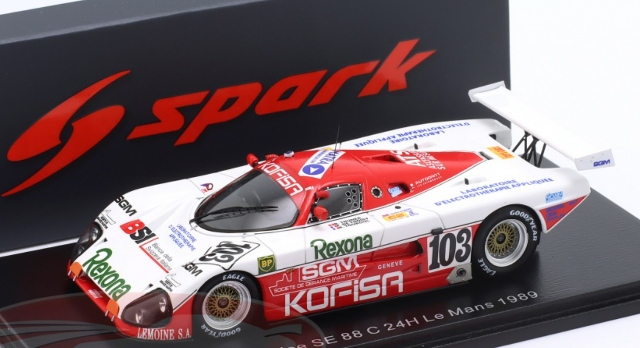 1/43 Spark 1989 Spice SE88C #103 24h LeMans France Prototeam Bernard Thuner, Pierre de Thoisy, Raymond Touroul Car Model