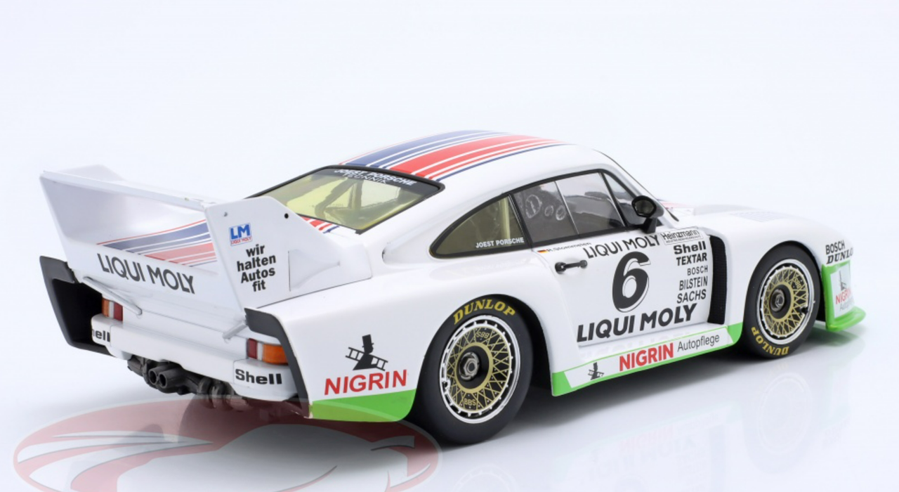 1/18 Modelcar Group 1980 Porsche 935 J #6 3rd DRM Spa Liqui Moly Rolf Stommelen Car Model