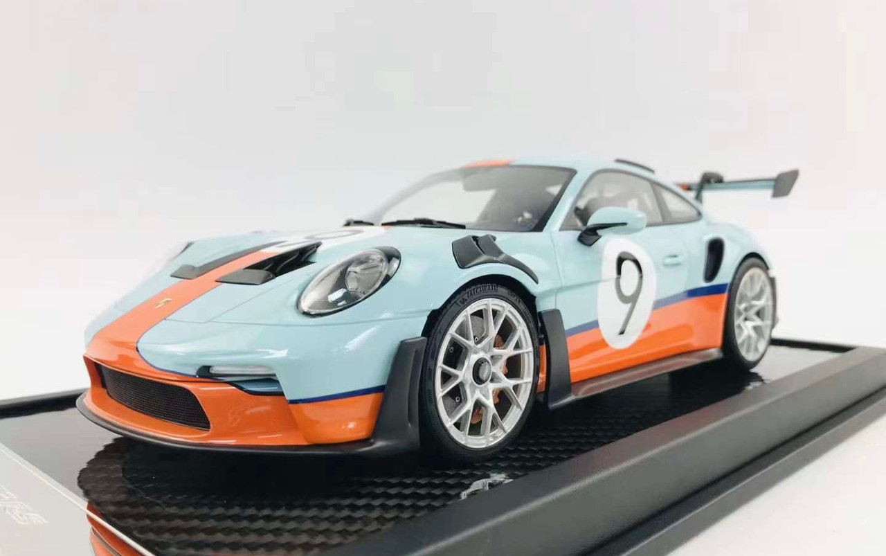 1/18 VIP Porsche 911 992 GT3 RS #9 (Gulf Blue) Resin Car Model