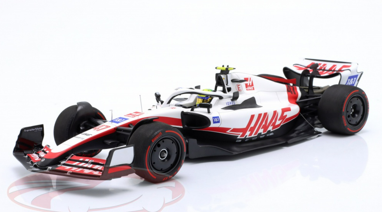 1/18 Minichamps 2022 Formula 1 Mick Schumacher Haas VF-22 #47 11th Bahrain GP Car Model