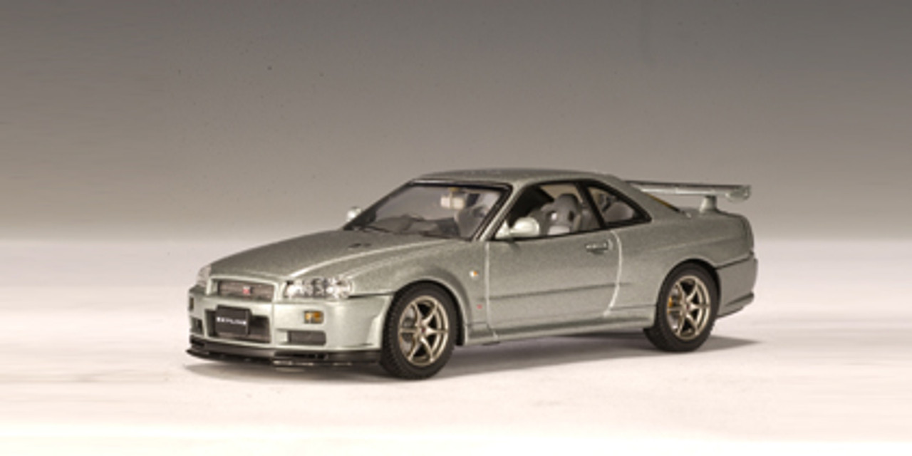 1 43 Autoart Nissan Skyline R34 Gtr V Spec Ii Sparkling Silver Diecast Car Model Livecarmodel Com