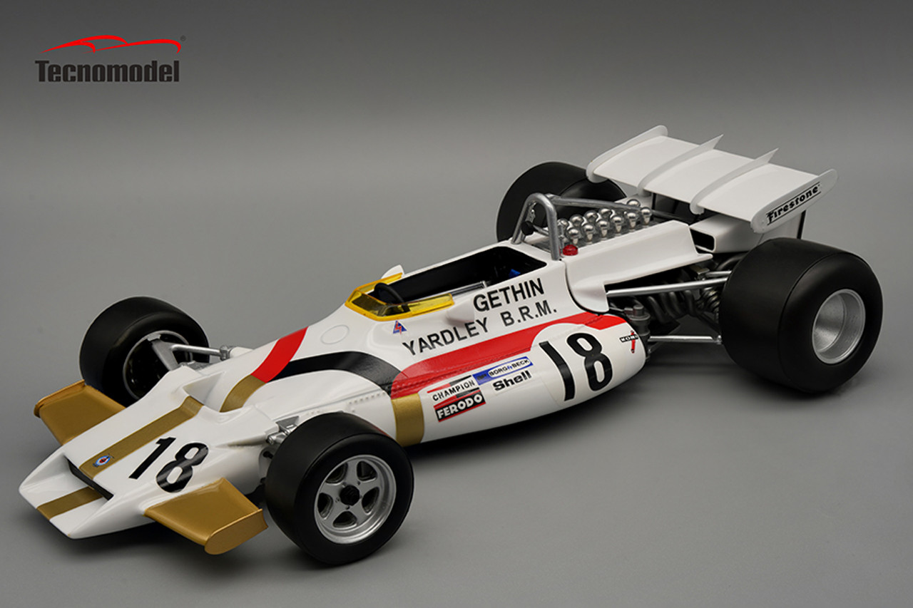 1/18 Tecnomodel BRM P160 1971 Winner Italian GP Driver Peter Gethin Resin Car Model